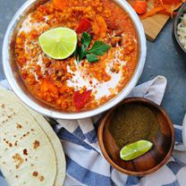 Lęšiai su morkomis, kokosų pienu, cinamonu ir kuminu