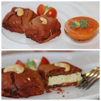 Tofu sūris jūros dumblių ir tešlos apsiaustėlyje