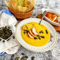 Суп-пюре из овощей с курицей