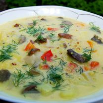 Kokosų sriuba su bolivine balanda (kynva)