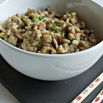 Mung dalas pupuolių troškinys su laukiniais ryžiais