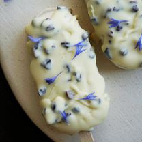 Kokosų kremo ledai su migdolais ir klevų sirupu