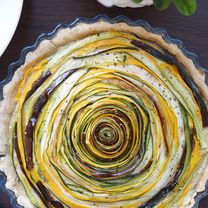 Daržovių tarta su kreminiu įdaru (be glitimo, pieno produktų)