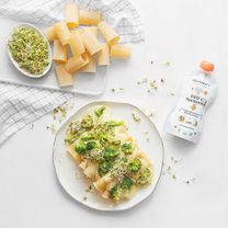 Paccheri makaroni ar tofu mērci