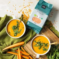 Õuna- ja bataadipüree läätsedega