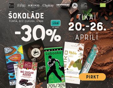 -30% šokolādei | Akcija 🍫