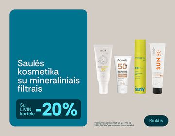 -20% saulės kosmetikai veidui ir kūnui | Akcija