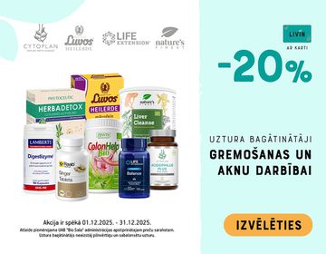 -20% uztura bagātinātājiem gremošanas uzlabošanai | Izpārdošana