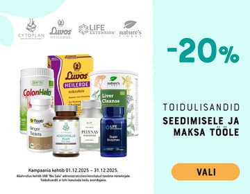 Seedimist soodustavad toidulisandid -20% | Sooduskampaania