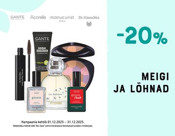 -20% dekoratiivkosmeetikale ja parfüümidele | Kampaania