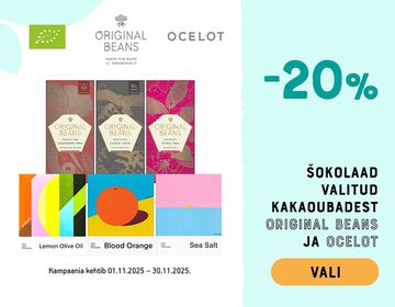 🍫-20% Ocelot ja Original Beans šokolaadidele | Kampaania