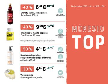 TOP didžiausios lapkričio mėnesio nuolaidos | Akcija