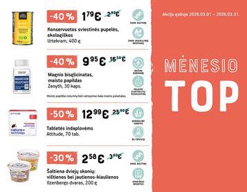 TOP didžiausios kovo mėnesio nuolaidos | Akcija