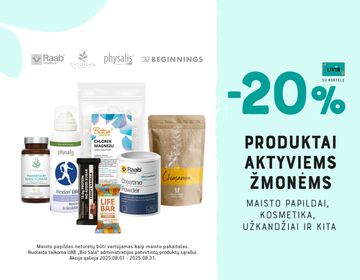 -20%  produktams aktyviems žmonėms | Akcija