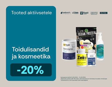 -20% toodetele aktiivsetele inimestele | Pakkumine