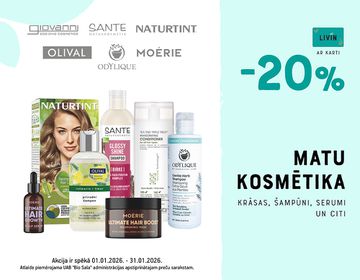 -20% matu kopšanas līdzekļiem | Akcija