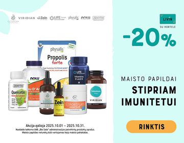 STIPRIAM IMUNITETUI: -20% maisto papildams imunitetui | Akcija