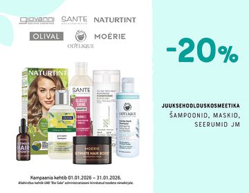 Kogu juuksekosmeetikale -20% | Pakkumine