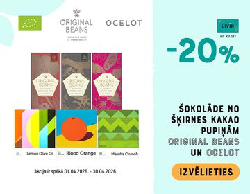 🍫-20% „Ocelot“ un „Original beans“ šokolādēm | Akcija