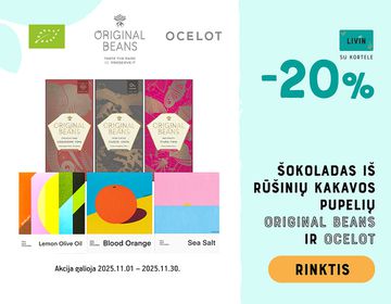 🍫-20% „Ocelot“ ir „Original beans“ šokoladams | Akcija