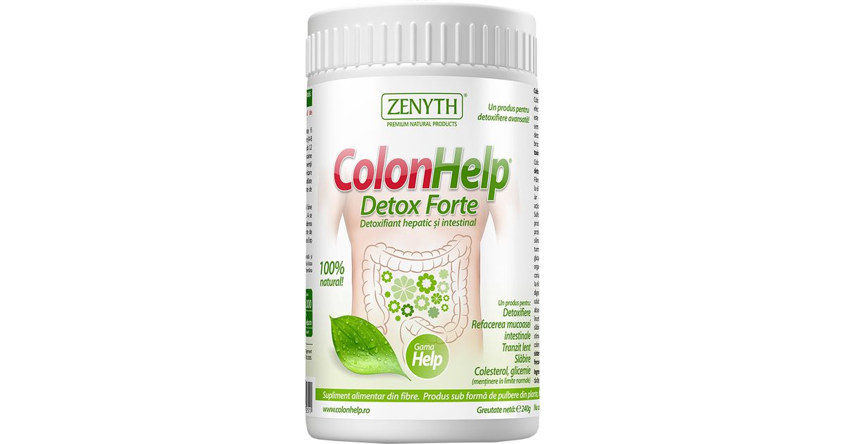 Colon Detox (500 mg) supliment alimentar Ecologic Republica BIO, 90 capsule (53,5 g)