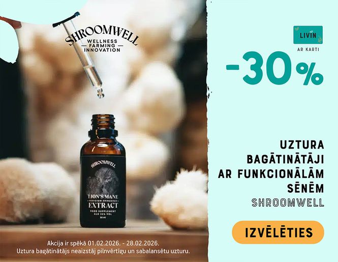 -30% „Shroomwell“ produktiem | Akcija