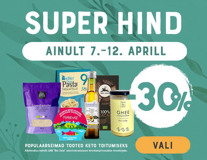 -30% KETO dieedi toidukaupadele | Pakkumine