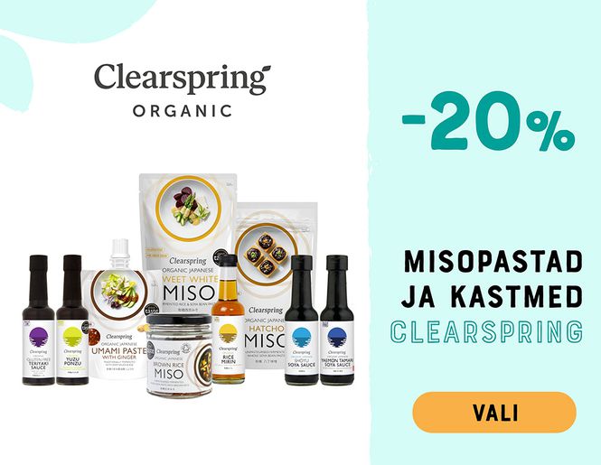 -20% valitud ökoloogilised tooted Clearspring | Pakkumine