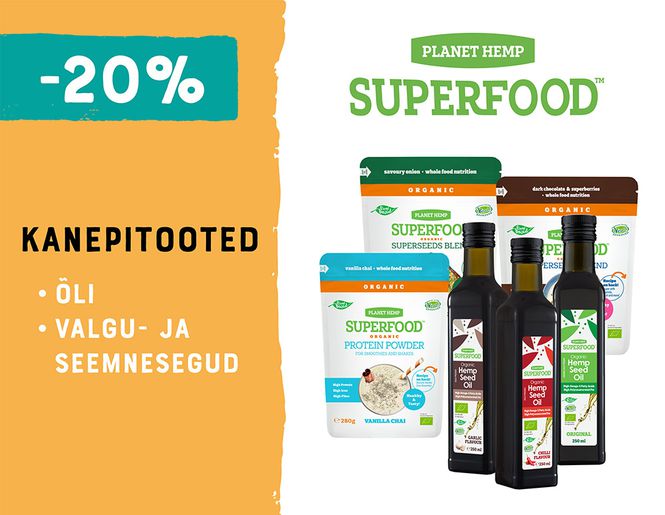 Planet Hemp Superfood kanepitooted -20% | Pakkumine
