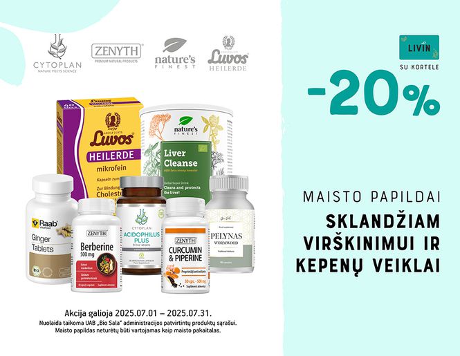 -20% maisto papildams sklandžiam virškinimui | Akcija