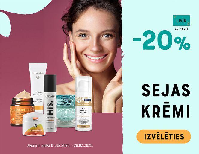 -20% sejas krēmiem | Akcija