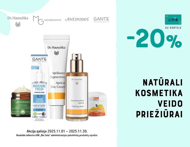 -20% veido priežiūros priemonėms | Akcija