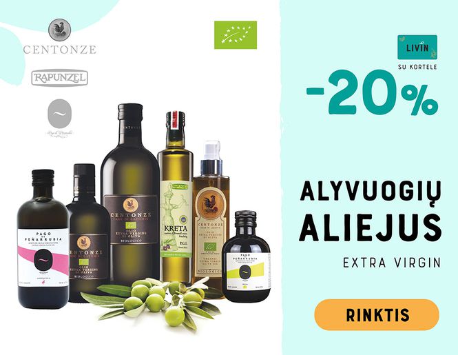 -20% ekologiškiems alyvuogių aliejams | Akcija