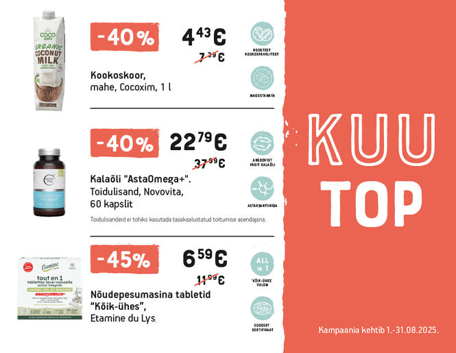 TOP suurimad allahindlused augustis | Kampaania