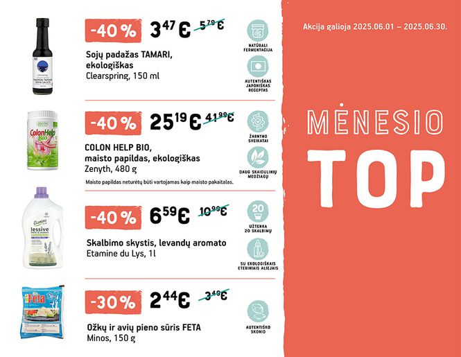 TOP didžiausios birželio mėnesio nuolaidos | Akcija