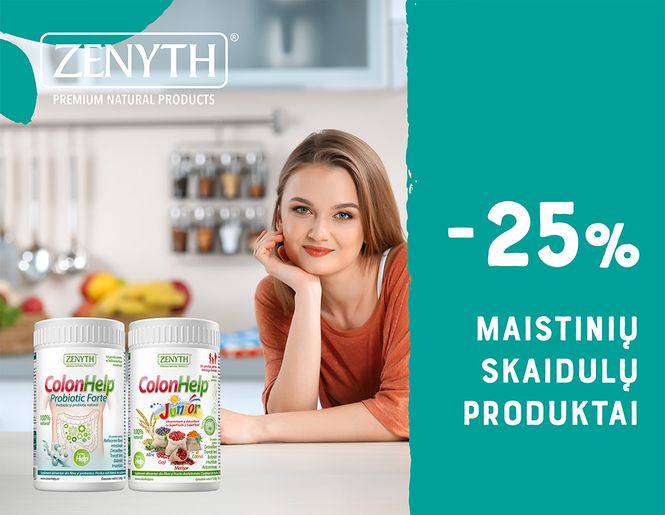 -25% maistinių skaidulų produktams „Zenyth COLON HELP“ | Tik internete
