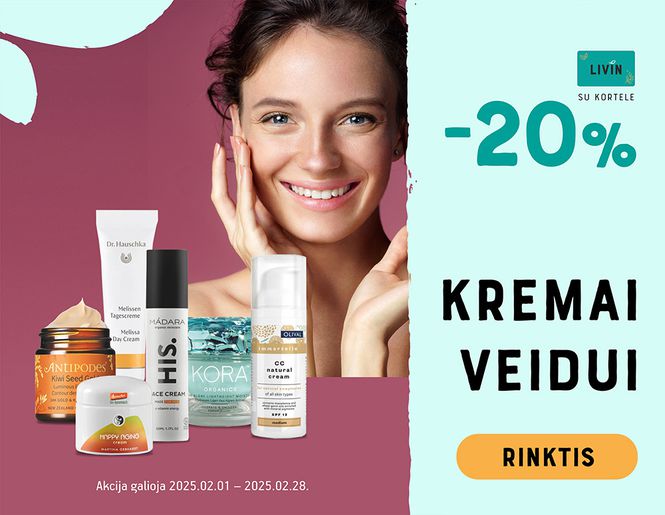 -20% veido kremams | Akcija