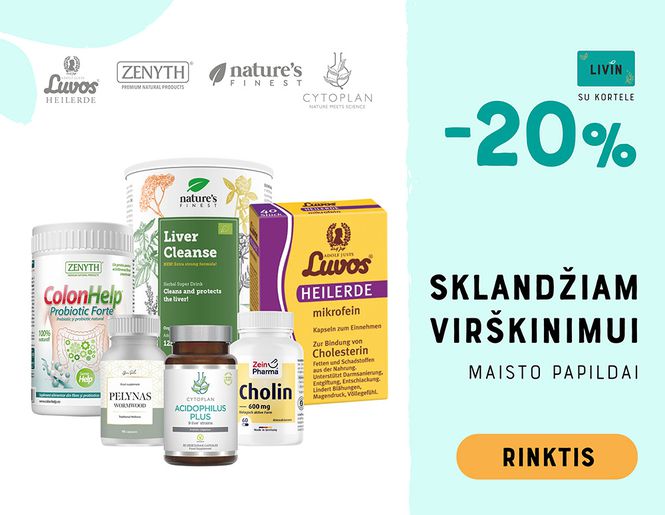 -20% maisto papildams sklandžiam virškinimui | Akcija