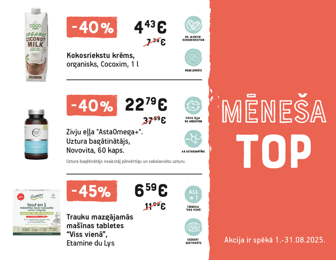 TOP lielākās augusta atlaides | Akcija