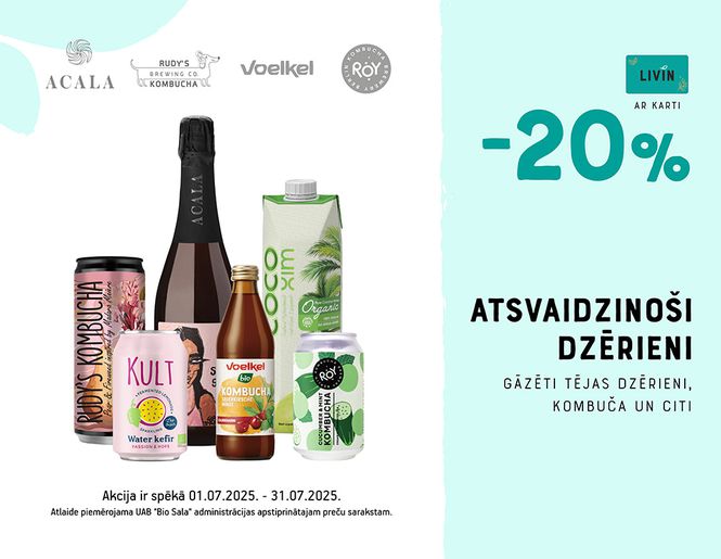 Līdz -20% bezalkoholiskajiem dzērieniem | Akcija