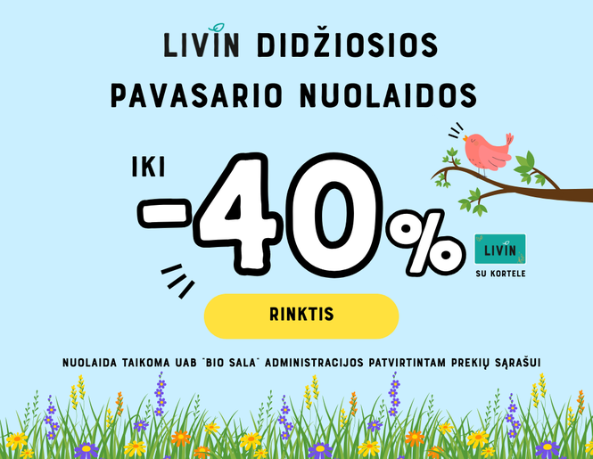 Didžiosios pavasario nuolaidos iki -40%