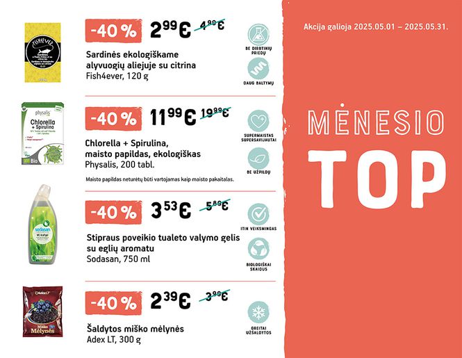 TOP didžiausios gegužės mėnesio nuolaidos | Akcija