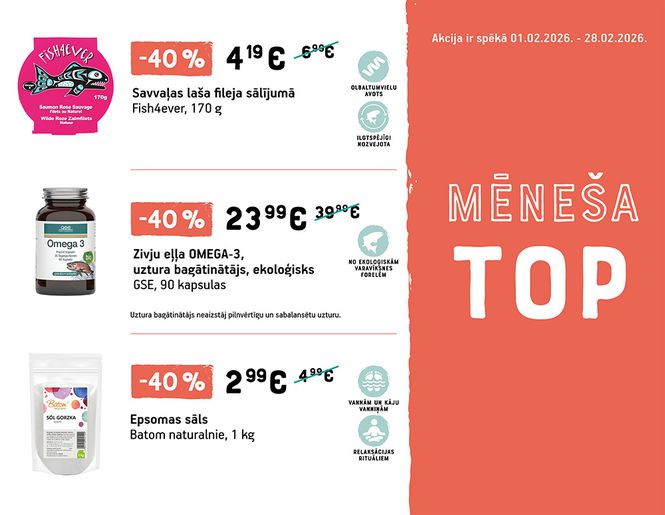 TOP lielākās februāra atlaides | Akcija