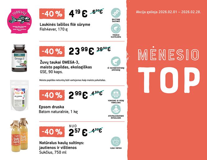 TOP didžiausios vasario mėnesio nuolaidos | Akcija