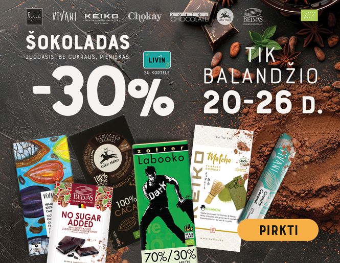 -30 % šokoladui| Akcija 🍫