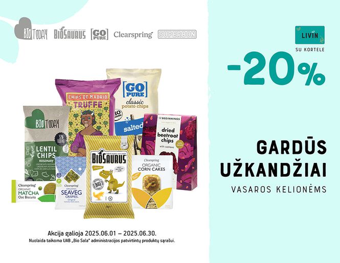 -20% užkandžiams vasaros iškyloms | Akcija