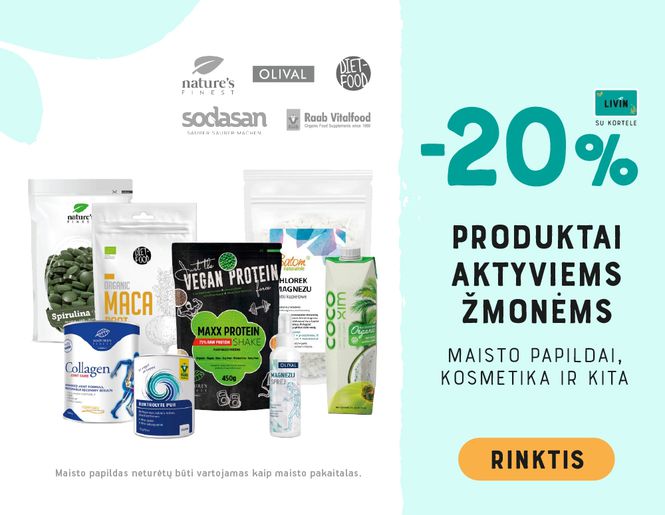 -20%  produktams aktyviems žmonėms | Akcija