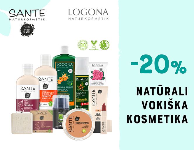 -20% natūraliai kosmetikai „Sante“ ir „Logona“ | Akcija