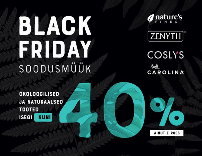 Black Friday | Kuni -40% ainult võrgus