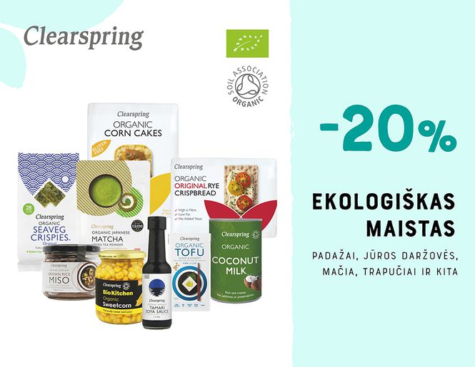 -20% ekologiškiems maisto produktams „Clearspring“ | Akcija